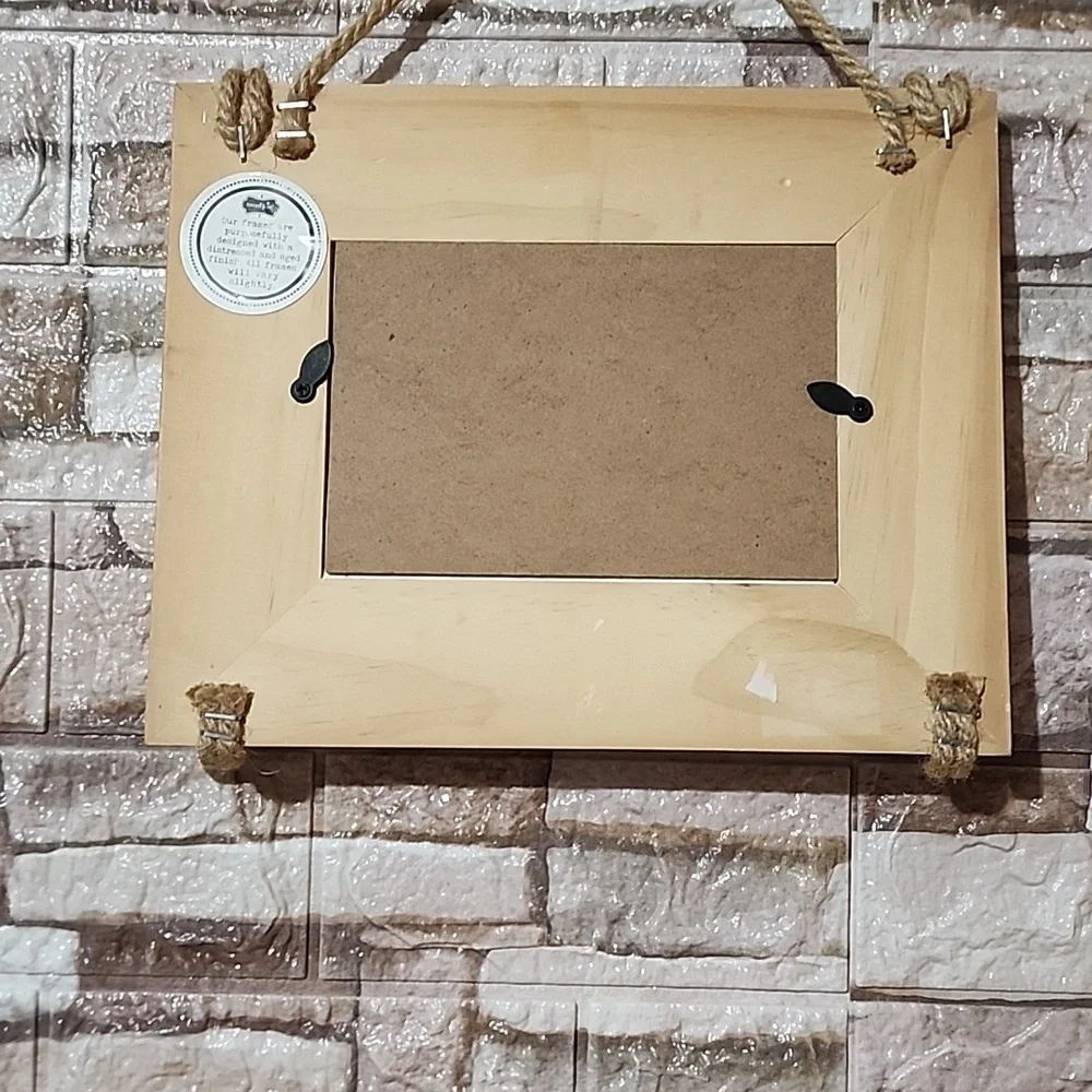 Mud pie Frame White Rope-Hanging Picture Frame